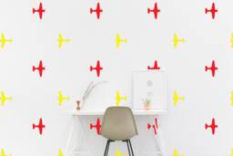 Airplane Wall Pattern Decal Ww2 Sticker Kids Room Military Wall Nursery Bedroom Wallpaper Vinyl Decals Home Decor Stickers - thumbnail 1