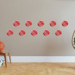 Cricket Balls Set Wall Stickers Decals Art Decor Removable Home Vinyl Kids Room Interior Design - thumbnail 3