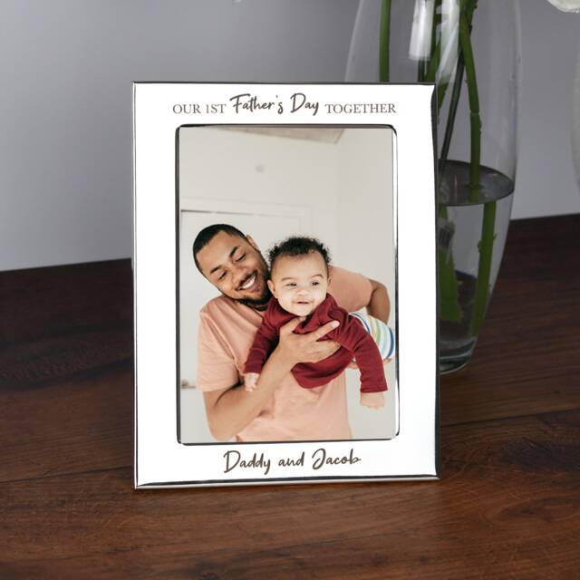 Personalised Our 1st Father's Day Together 4x6 5x7 Photo Frame Picture Gifts Ideas For Dad New Daddy Baby Babies Frames Presents - image 1