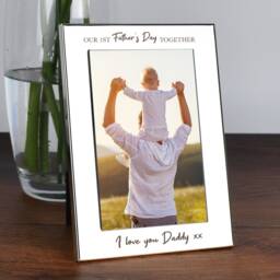 Personalised Our 1st Father's Day Together 4x6 5x7 Photo Frame Picture Gifts Ideas For Dad New Daddy Baby Babies Frames Presents - thumbnail 3