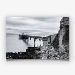 Clevedon Pier Photography Print, Somerset Coastal Wall Art, Black & White Decor - thumbnail 3