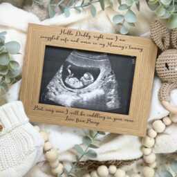 Hello Daddy Personalised Baby Scan Photo Frame - To Be Bump - thumbnail 2