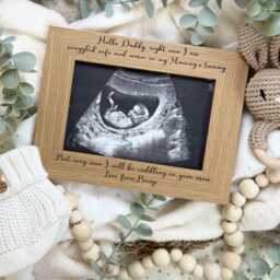 Hello Daddy Personalised Baby Scan Photo Frame - To Be Bump - thumbnail 3