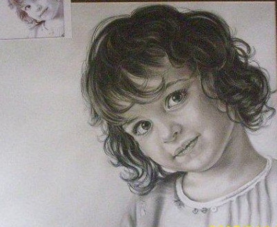 Custom Portrait From Photo Children Portrait Family Painting Original Paintings Unique Gift Idea Personalized Drawing Wall Art - image 1