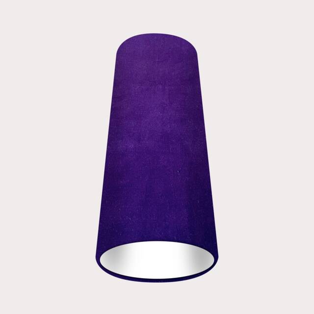 Purple Velvet Extra Tall Tapered Cone Lampshade - image 1