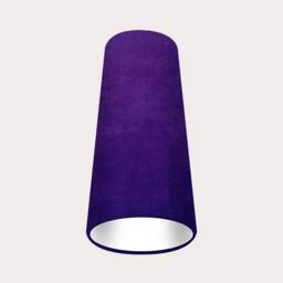Purple Velvet Extra Tall Tapered Cone Lampshade - thumbnail 1