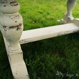 Sold - French Farmhouse Rustic Shabby Chic Dining Table Distressed Painted Reclaimed Barn Board - thumbnail 3
