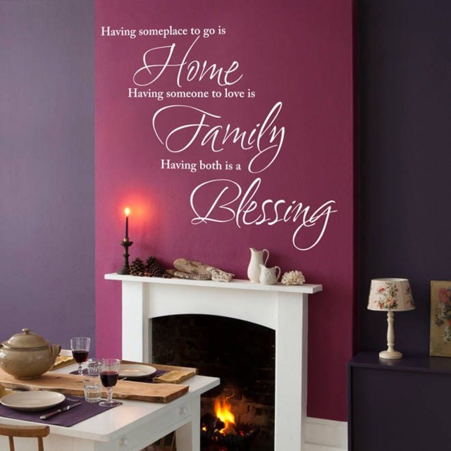 Home Family Blessing Vinyl Art Wall Stickers - Quotes Mural Decal Bedroom Decoration - image 1