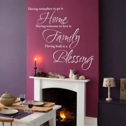 Home Family Blessing Vinyl Art Wall Stickers - Quotes Mural Decal Bedroom Decoration - thumbnail 1