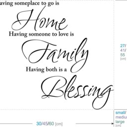 Home Family Blessing Vinyl Art Wall Stickers - Quotes Mural Decal Bedroom Decoration - thumbnail 2