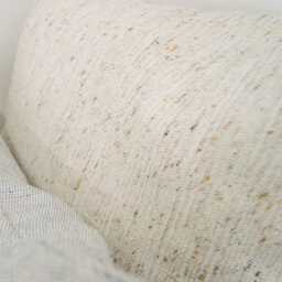 Recycled Plastic Bottle Cushion in Natural. Plain Off-White Ivory Cover - Perfect For Modern & Minimalistic Styles. 17x17 - thumbnail 2