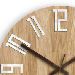Wood Clock, Large Wall Clock, Unique Wall Modern Abstract Style, Industrial Decor, Slim_Wood_Brown - thumbnail 2