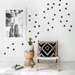 Polka Dot Wall Sticker Custom Sized Sets, 3cm 4cm 5cm & 10cm Sized Black Decals Dots, Kids-Room Nursery-Decor - thumbnail 4