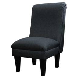 Handmade Charcoal Grey Bedroom Dining Chair - Accent Sawana Upholstered Fabric British Bespoke Made