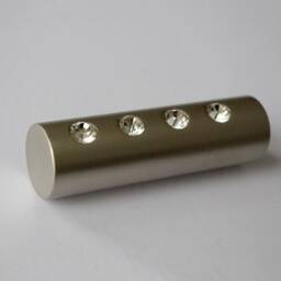 Curtain Pole Finial - Crystal Dots Antique Gold/Silver Stainless Steel ??16mm - Pack Of 1 - thumbnail 2