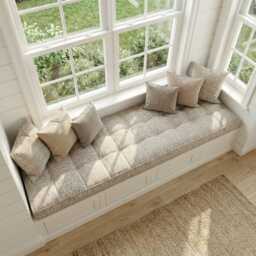 Indoor Bench Cushion, Custom Washable Meditation Cushion - thumbnail 3