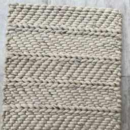 Wool Carpet Thick Merino Handwoven Chunky Area Rug From India - thumbnail 4