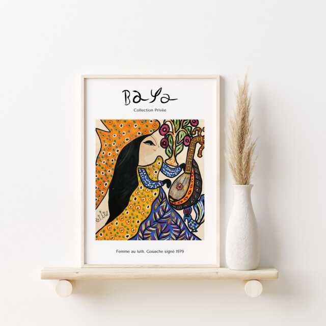 Baya Mahieddine Art Print Algerian Artist Exhibition Wall Decor - image 1