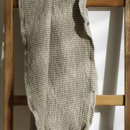 Hair Drying Towel Wrap, Heavyweight Soft Waffled Natural Linen, Absorbent, Hypoallergenic Thick Hand Face Guest Flax Towel. Spa Gift For Her - thumbnail 2