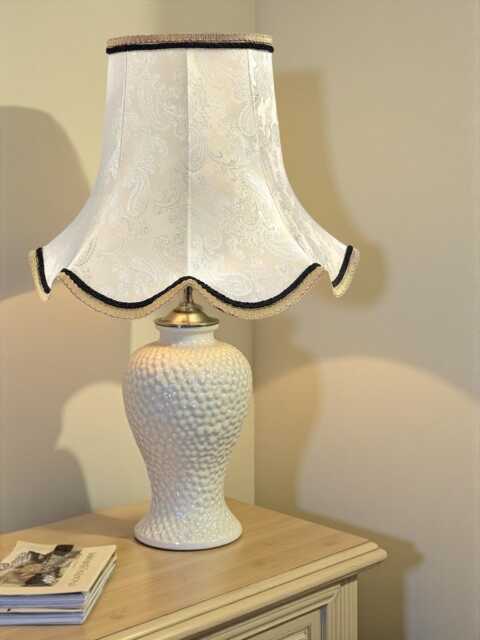 Traditional Ivory Cream Paisley Fabric Lampshade Handmade in The UK For Table & Floor Standard Lamp Shades, Ceiling Lights, Wall Lights - image 1