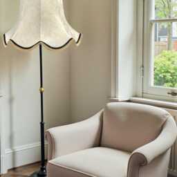 Traditional Ivory Cream Paisley Fabric Lampshade Handmade in The UK For Table & Floor Standard Lamp Shades, Ceiling Lights, Wall Lights - thumbnail 3
