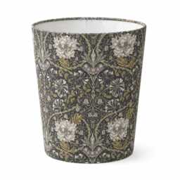 William Morris Honeysuckle Mocha Waste Paper Bin - Handmade Fabric Basket For Bedroom, Study Or Home Office - thumbnail 1