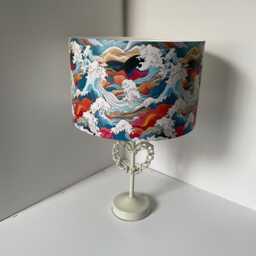 Japanese Waves Lampshade, Light Shade, Oriental Art, Sea , Fatta Da Mamma - thumbnail 2