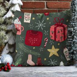Christmas Gnomes Cushion Cover/New Year Gift Wrap Pillow Cover/Red Green New Case/Snowman Cover/Christmas Decoration - thumbnail 3
