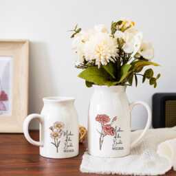 Personalized Wedding Gift For Mother Of The Bride & Groom, Birth Month Flower Vase, Mother The Ceramic Vase, Wedding Gift, Gift Her - thumbnail 1