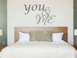 You & Me Wall Sticker, Bedroom Decor, Romantic Art, Love Quotes, Decal