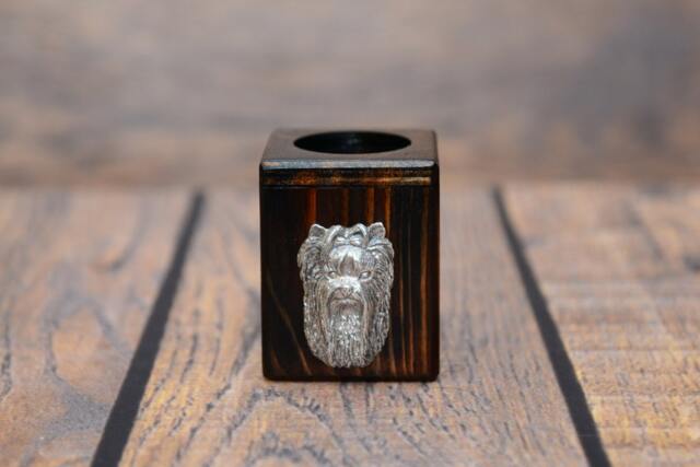 Yorkshire Terrier - Wooden Candlestick With Dog, Souvenir, Decoration, Limited Edition, Collection - image 1
