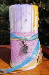 White Rabbit Candle, Silver Charm, Alice in Wonderland Aromatherapy Candle - thumbnail 1