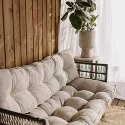 Tufted Water-Repellent Patio Cushion French-style Floor Seating - thumbnail 3