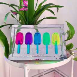 3D Popsicle Wall Art, Disco Pop Art Sculpture, Resin Fake Food, Dopamine Decor, Maximalist Funky Home Rainbow Ice Cream - thumbnail 3