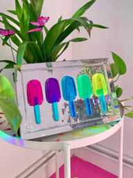 3D Popsicle Wall Art, Disco Pop Art Sculpture, Resin Fake Food, Dopamine Decor, Maximalist Funky Home Rainbow Ice Cream - thumbnail 1