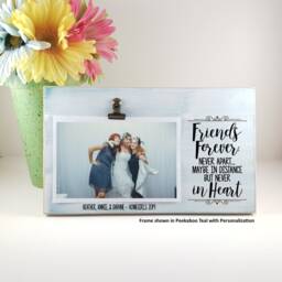 Long Distance Friend Gift, Friends Forever Never Apart Personalized Picture Frame, Best I Miss You Can't Wait To See - thumbnail 2