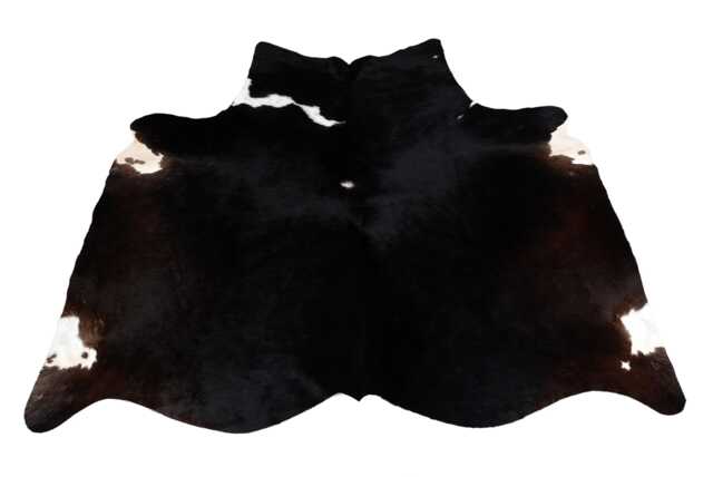 Black & White Cowhide Rug Large Hair-On Leather Accent - 60x60 Inches - image 1