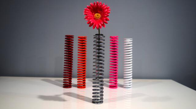 Bamboo/Flowers Aviation Art Custom Metal Spring Vase Off Real Flying ...