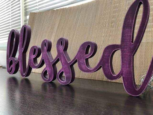Wooden Blessed Sign Free Standing Letters Standing Or Wall Decor Sig, Cut Out Wooden , Inspirational Sign - image 1