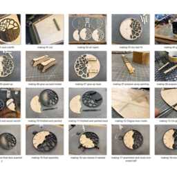 "Futuristic Organic Wall Clock, Original Digital Design - Svg, Dxf For Cnc Laser Cutting Made Of 3mm Plywood, Diy Project, ""Kletka 3.0" - thumbnail 4