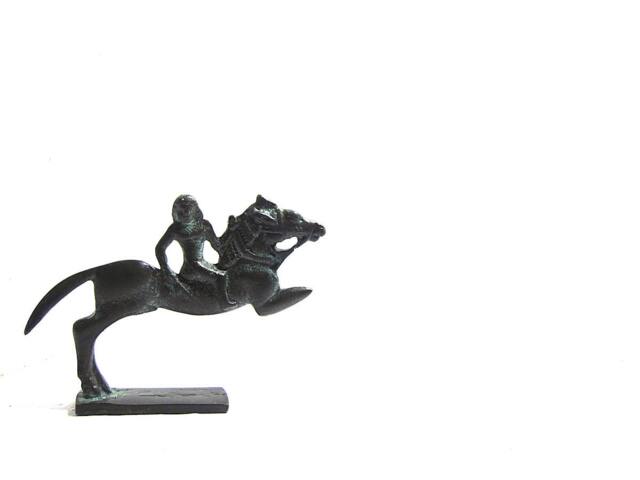 Greek Bronze Rider & His Horse, Museum Copy - image 1