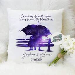 Personalised Galaxy Couple Bench Cushion, Anniversary Gift - thumbnail 3
