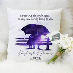Personalised Galaxy Couple Bench Cushion, Anniversary Gift - thumbnail 2