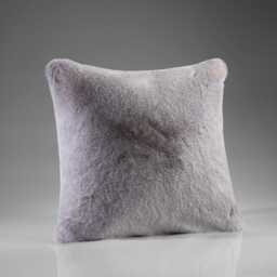 Handmade Silver Grey Faux Fur Throw Blanket, Vegan Suede - thumbnail 4