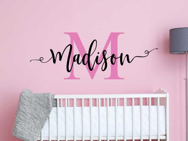 Girls Name Decal - Wall Nursery Vinyl Nursery Custom - image 1