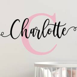 Girls Name Decal - Wall Nursery Vinyl Nursery Custom - thumbnail 2