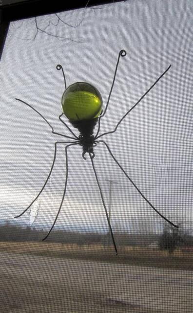 Fetching Green Sun Catcher Window Spider Hanging Art - image 1