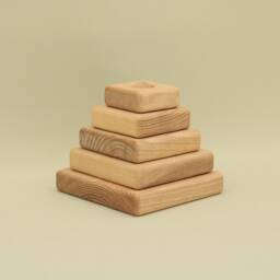 Handmade Wooden Stacking Pyramid Montessori Baby Toy - thumbnail 1