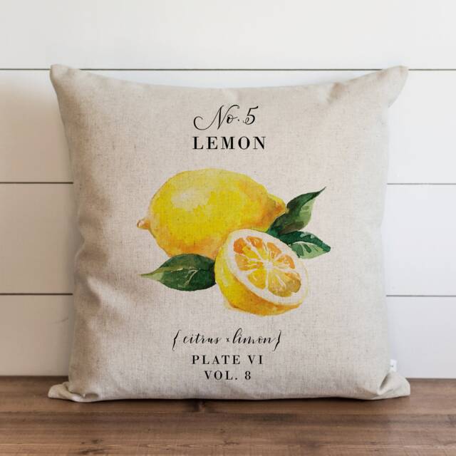 Lemon 2 Pillow Cover - 18 X 20 Botanical Floral Herbs Spring Home Decor Summer Throw Garden - image 1