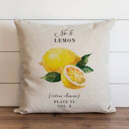 Lemon 2 Pillow Cover - 18 X 20 Botanical Floral Herbs Spring Home Decor Summer Throw Garden - thumbnail 1
